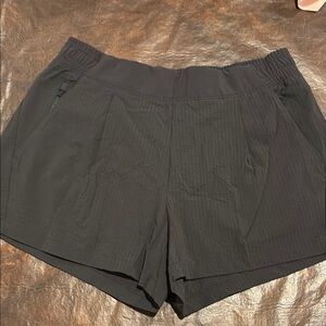 Black 4” Athletic Shorts with Elastic Waistband and Lightweight Fabric